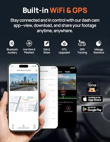 ست دوربین جلو و عقب خودروی سوِنتی مِی مدل 70mai 4K A810 HDR Dash Cam--2
